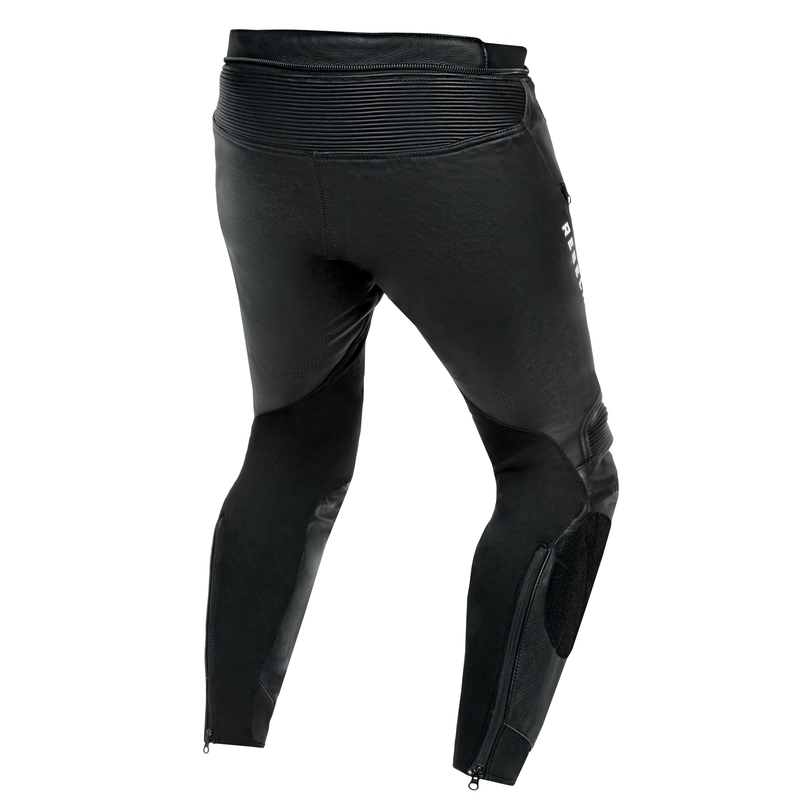 Rebelhorn Veloce Veloce Pantaloni de motocicletă din piele neagră și albă