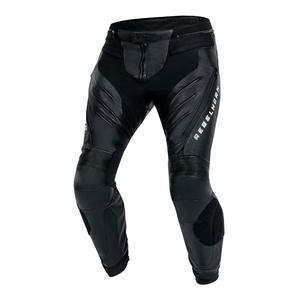 Rebelhorn Veloce Veloce Pantaloni de motocicletă din piele neagră și albă