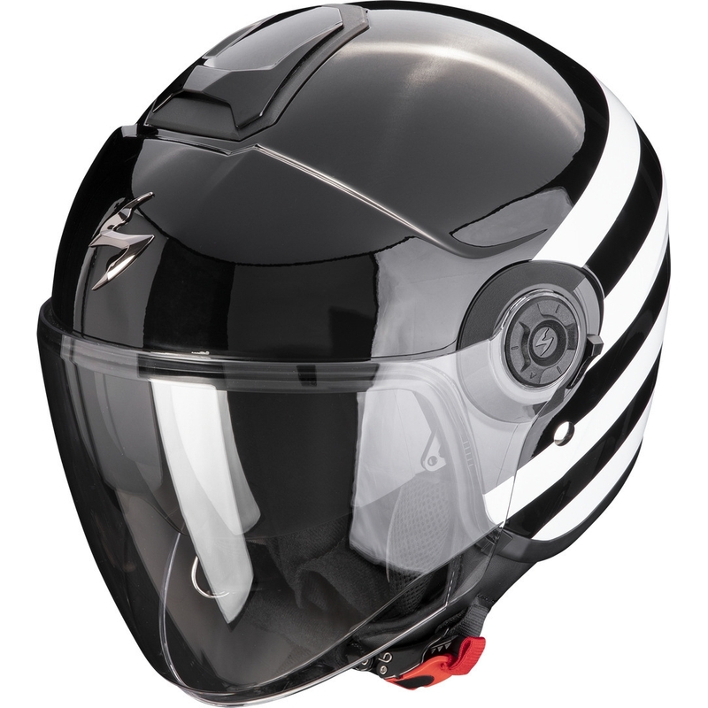 Cască deschisă Scorpion EXO-CITY II Bee alb-negru și alb lichidare