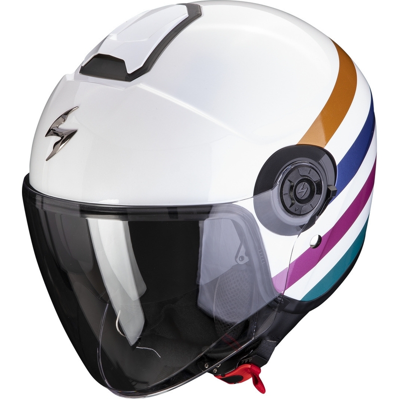 Cască deschisă Scorpion EXO-CITY II Bee alb-verde-auriu