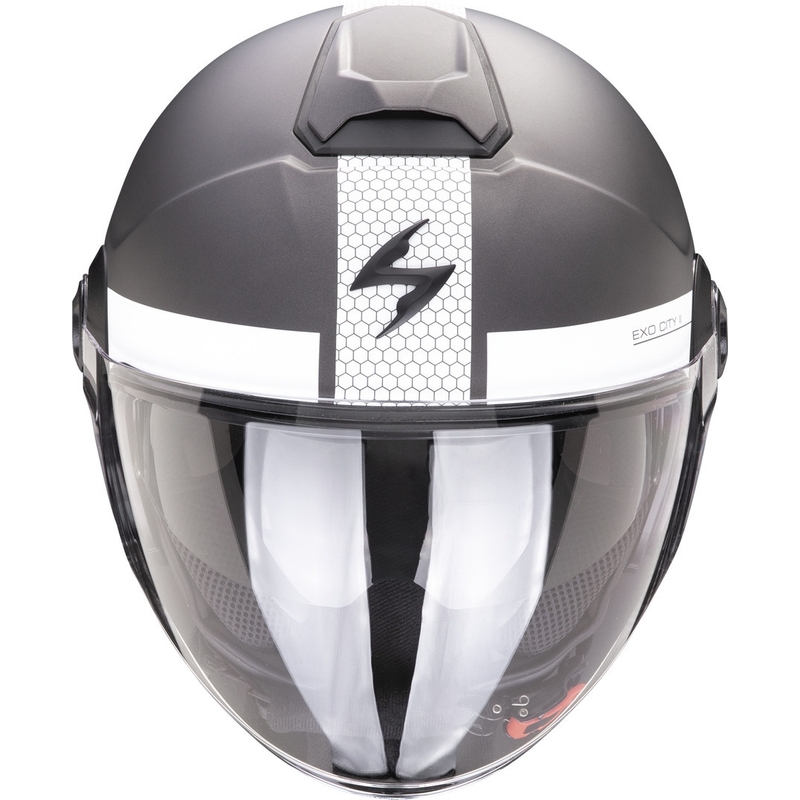 Cască deschisă Scorpion EXO-CITY II Short silver-white matt
