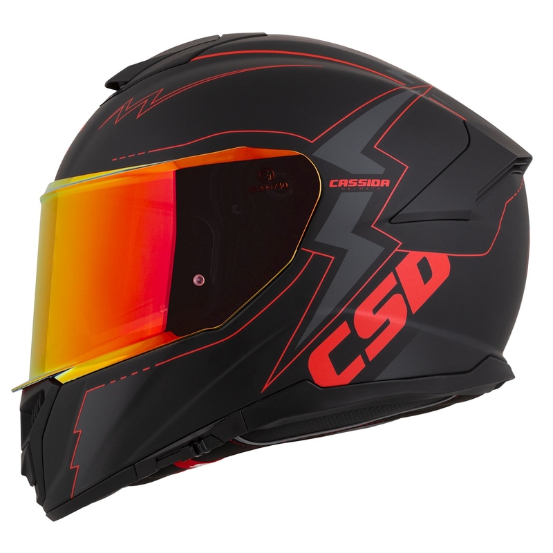 Cască de motocicletă Cassida Integral GT 2.1 Flash Black-Red-Grey