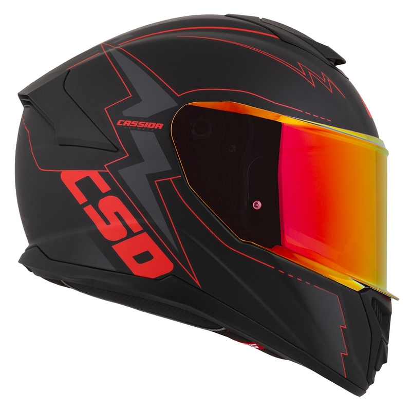 Cască de motocicletă Cassida Integral GT 2.1 Flash Black-Red-Grey