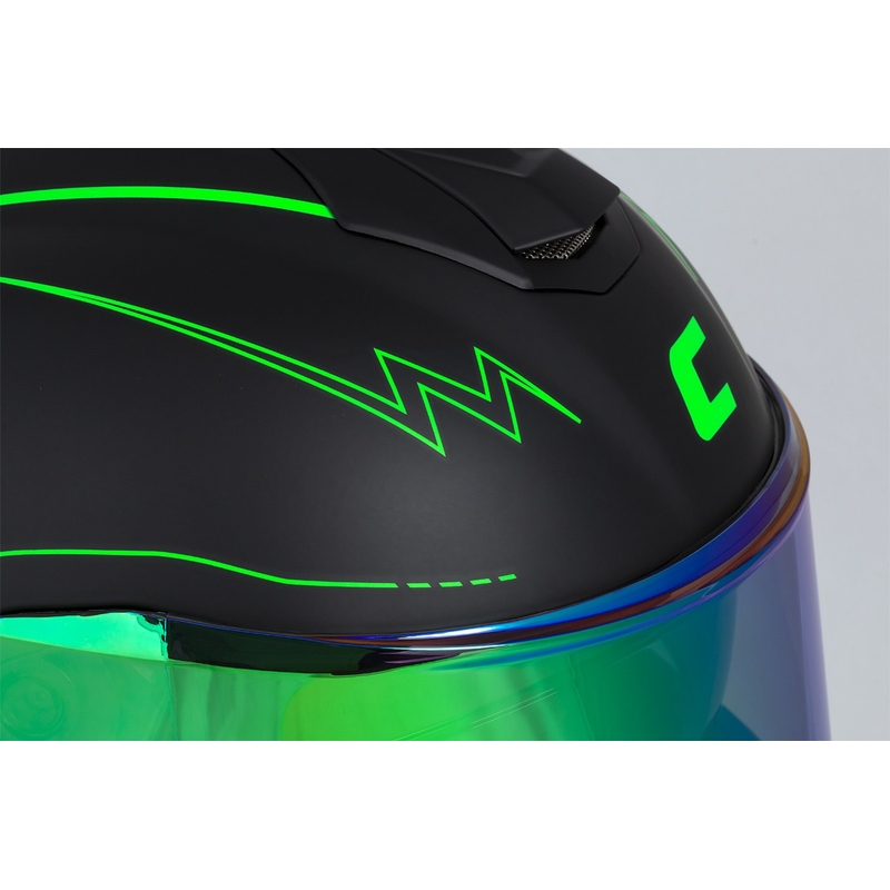 Cască de motocicletă Integral Cassida Integral GT 2.1 Flash negru-verde-fluo-gri