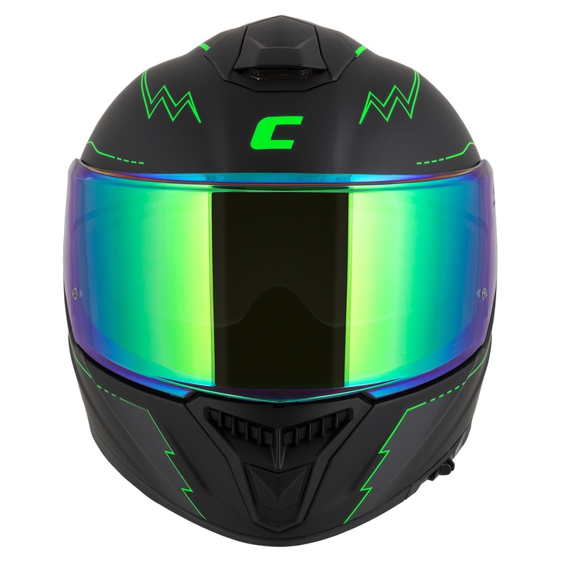 Cască de motocicletă Integral Cassida Integral GT 2.1 Flash negru-verde-fluo-gri