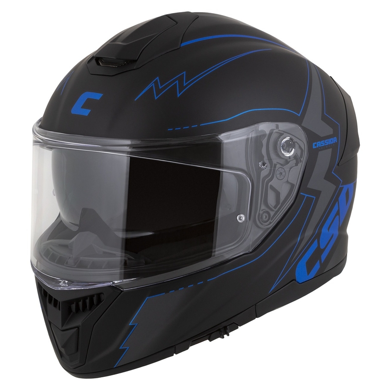 Cască de motocicletă Integral Cassida Integral GT 2.1 Flash negru-albastru-gri