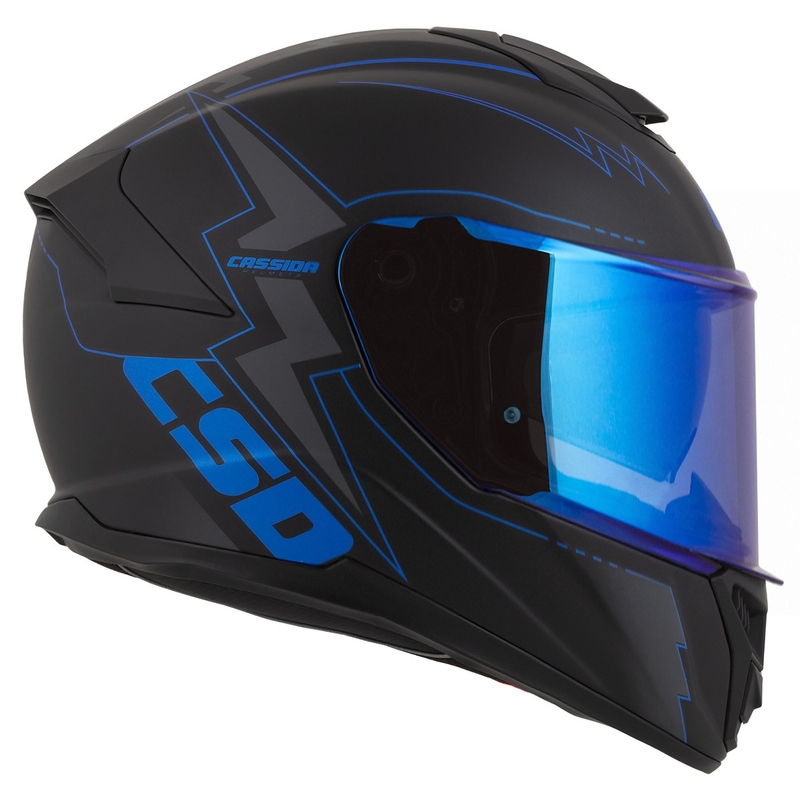 Cască de motocicletă Integral Cassida Integral GT 2.1 Flash negru-albastru-gri