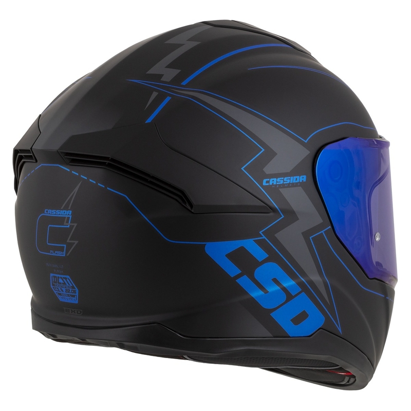 Cască de motocicletă Integral Cassida Integral GT 2.1 Flash negru-albastru-gri