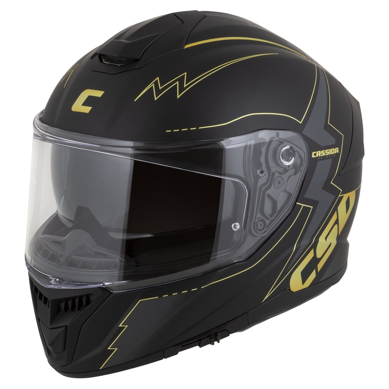 Cască de motociclist Cassida Integral GT 2.1 Flash negru-auriu-gri