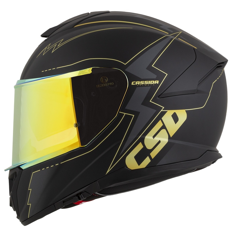 Cască de motociclist Cassida Integral GT 2.1 Flash negru-auriu-gri