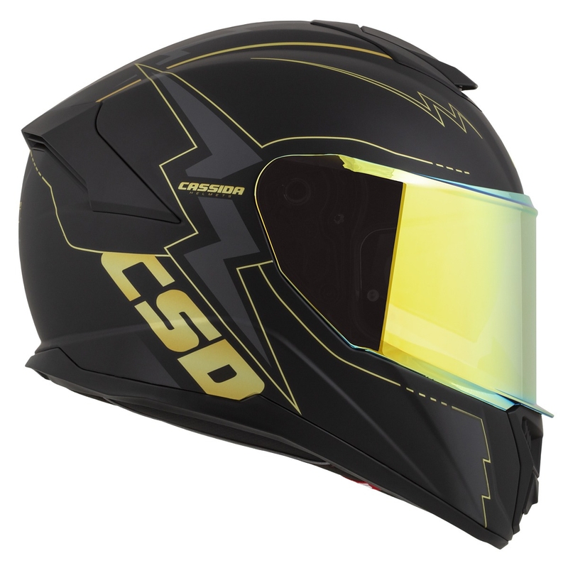 Cască de motociclist Cassida Integral GT 2.1 Flash negru-auriu-gri