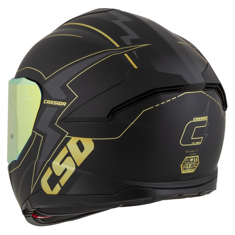Cască de motociclist Cassida Integral GT 2.1 Flash negru-auriu-gri