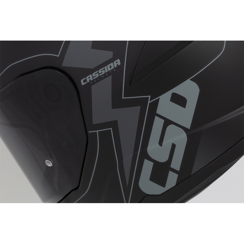 Cască de motocicletă Cassida Integral GT 2.1 Flash negru-gri Integral pentru motociclete