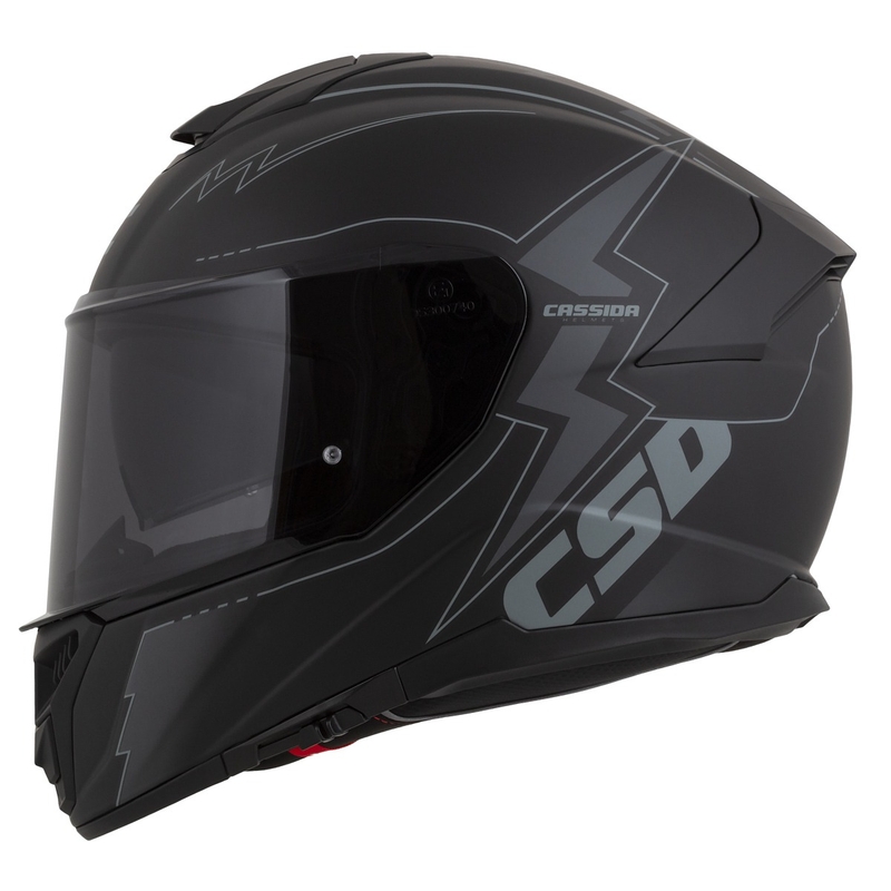 Cască de motocicletă Cassida Integral GT 2.1 Flash negru-gri Integral pentru motociclete