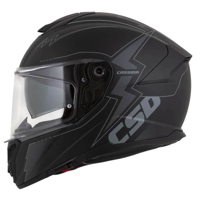Cască de motocicletă Cassida Integral GT 2.1 Flash negru-gri Integral pentru motociclete