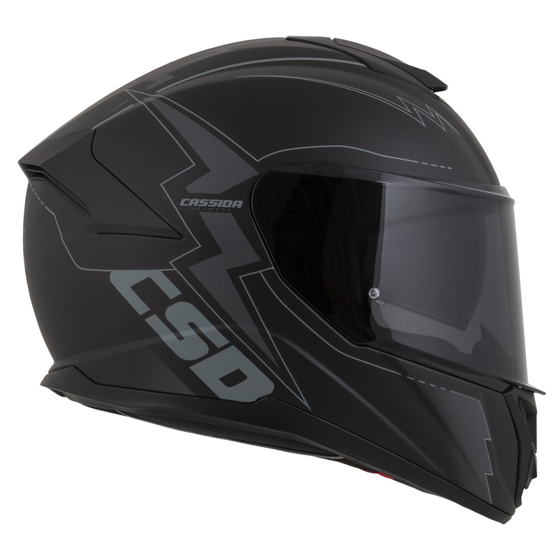 Cască de motocicletă Cassida Integral GT 2.1 Flash negru-gri Integral pentru motociclete