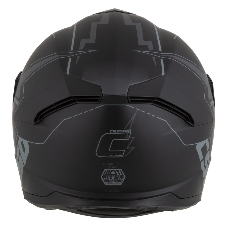 Cască de motocicletă Cassida Integral GT 2.1 Flash negru-gri Integral pentru motociclete