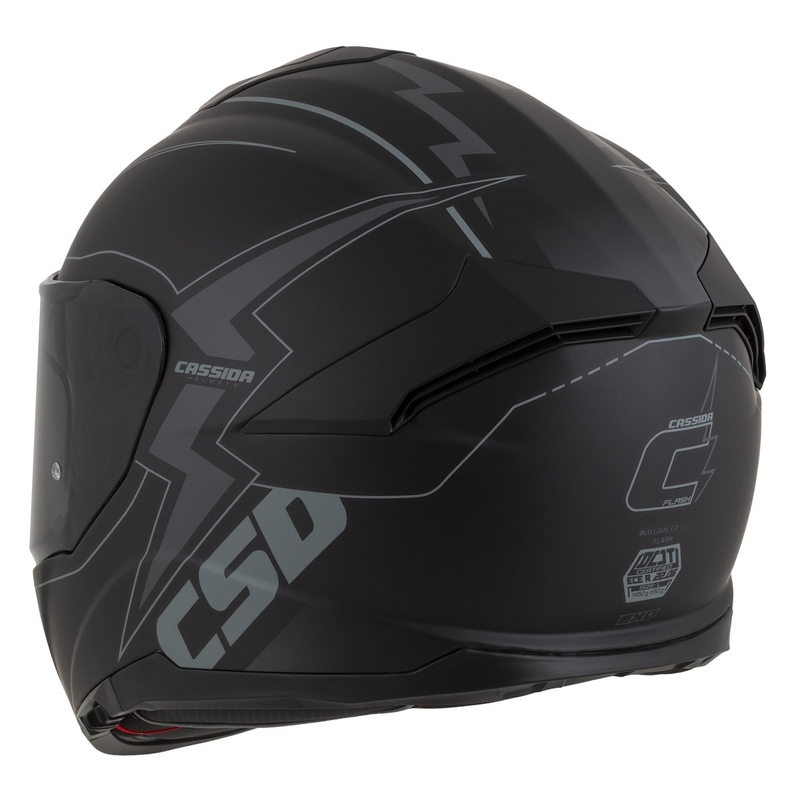 Cască de motocicletă Cassida Integral GT 2.1 Flash negru-gri Integral pentru motociclete