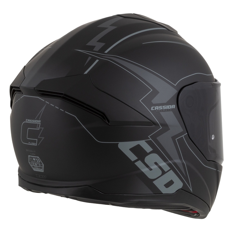 Cască de motocicletă Cassida Integral GT 2.1 Flash negru-gri Integral pentru motociclete