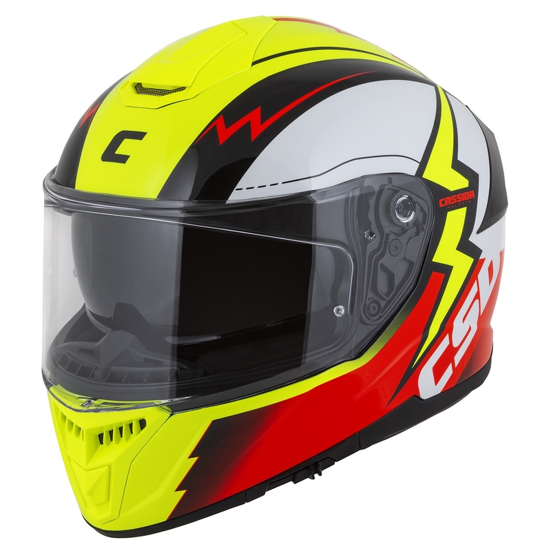 Cască de motocicletă Integral Cassida Integral GT 2.1 Flash fluo galben-roșu-negru-alb