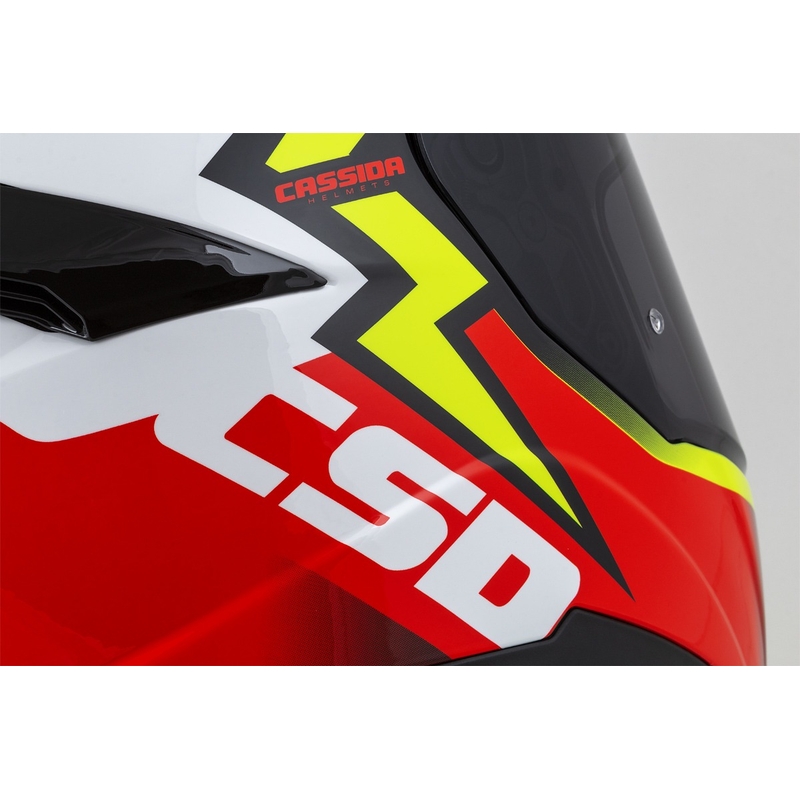 Cască de motocicletă Integral Cassida Integral GT 2.1 Flash fluo galben-roșu-negru-alb