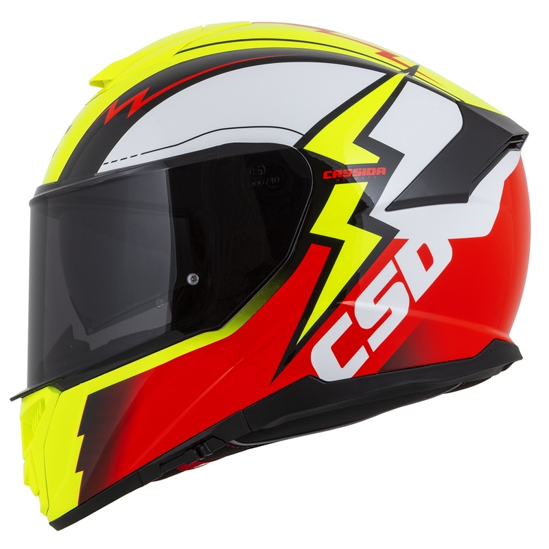 Cască de motocicletă Integral Cassida Integral GT 2.1 Flash fluo galben-roșu-negru-alb