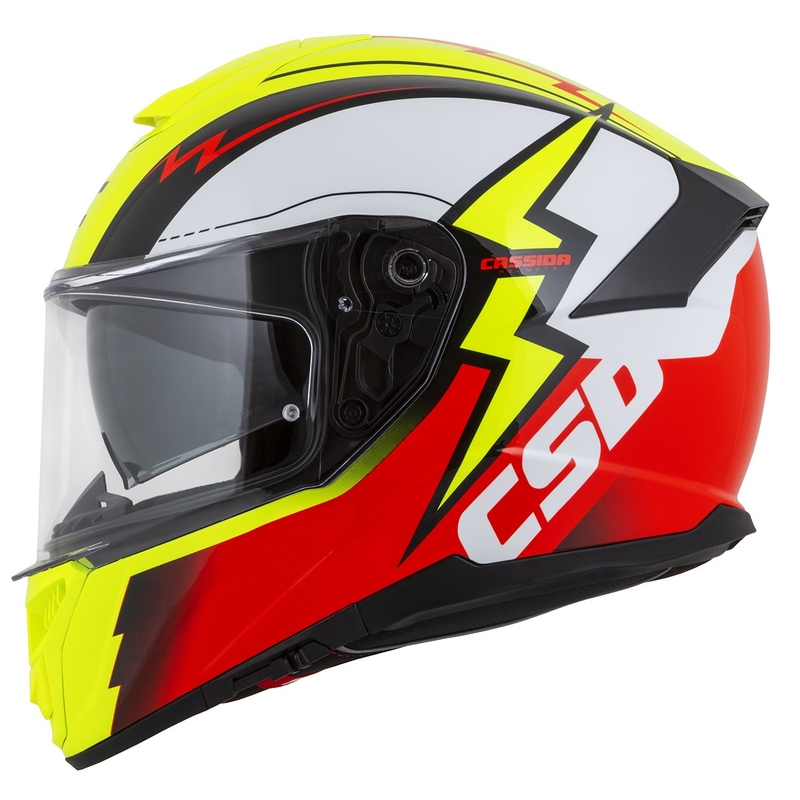 Cască de motocicletă Integral Cassida Integral GT 2.1 Flash fluo galben-roșu-negru-alb