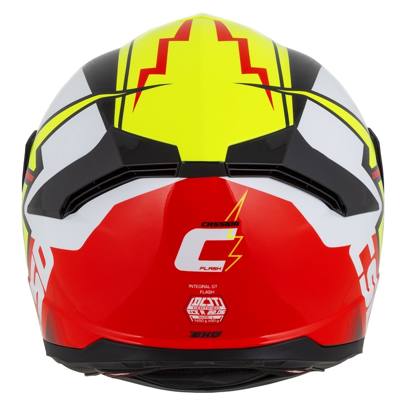 Cască de motocicletă Integral Cassida Integral GT 2.1 Flash fluo galben-roșu-negru-alb