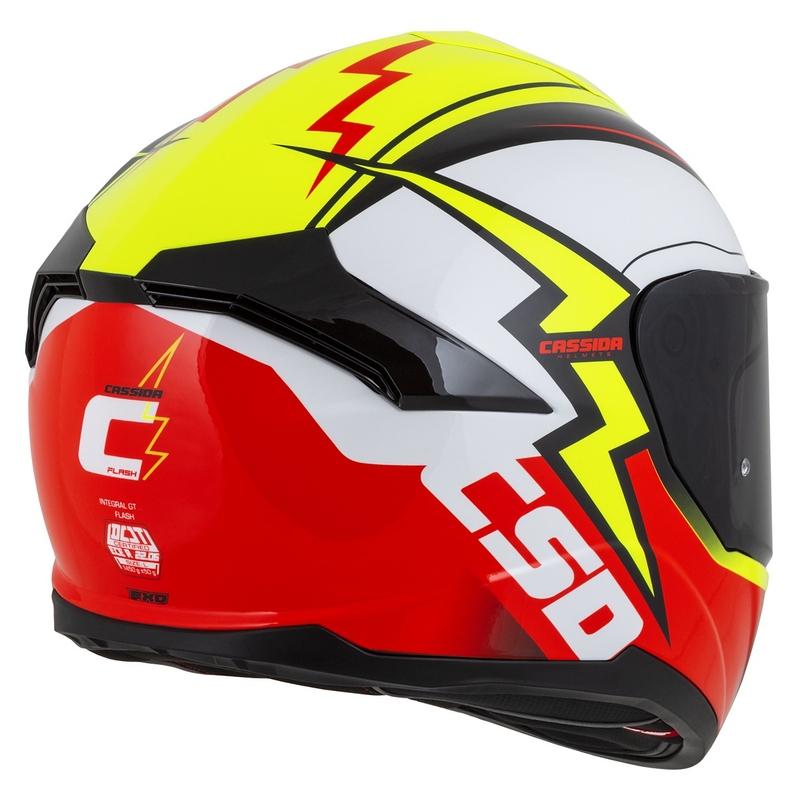 Cască de motocicletă Integral Cassida Integral GT 2.1 Flash fluo galben-roșu-negru-alb