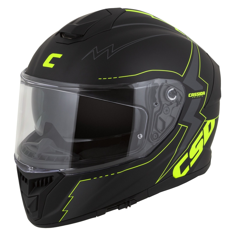 Cască de motocicletă Integral Cassida Integral GT 2.1 Flash negru-galben-fluo-gri