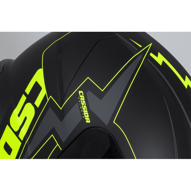 Cască de motocicletă Integral Cassida Integral GT 2.1 Flash negru-galben-fluo-gri