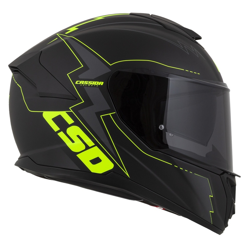 Cască de motocicletă Integral Cassida Integral GT 2.1 Flash negru-galben-fluo-gri