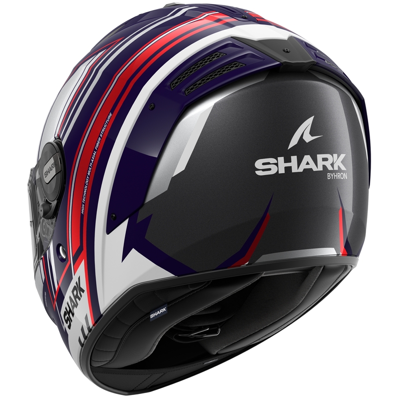 Cască integrală pentru motociclete SHARK SPARTAN RS Byhron albastru-roșu-gri