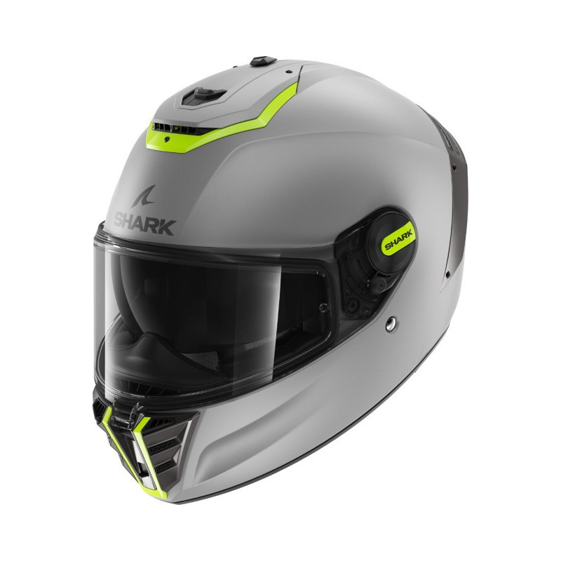 Cască integrală pentru motociclete SHARK SPARTAN RS Blank SP gri-galben-fluo