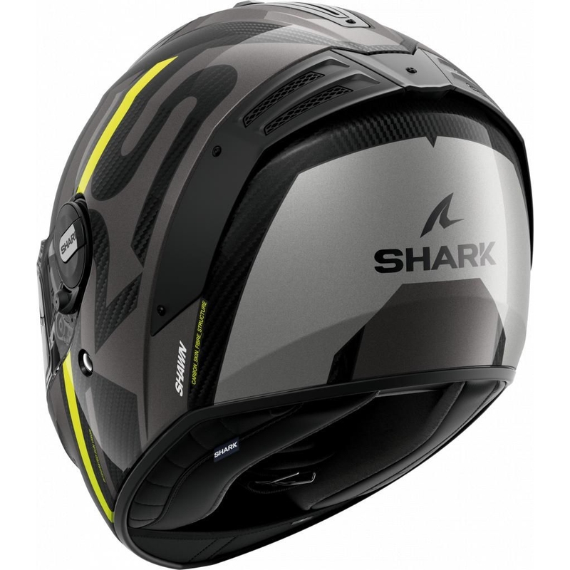 Cască integrală de motocicletă SHARK SPARTAN RS Carbon Shawn negru-gri-gri-fluo-galben