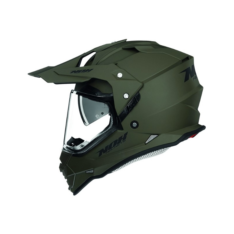 Casca Enduro NOX N312 verde mat - II. calitatea vânzării lichidare