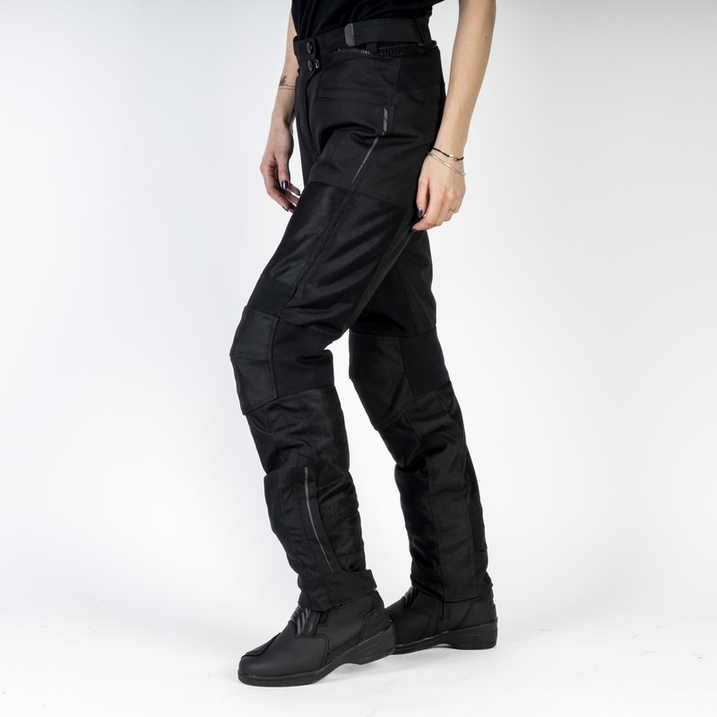 Pantaloni de motocicletă Ozone Flow Black pentru femei lichidare