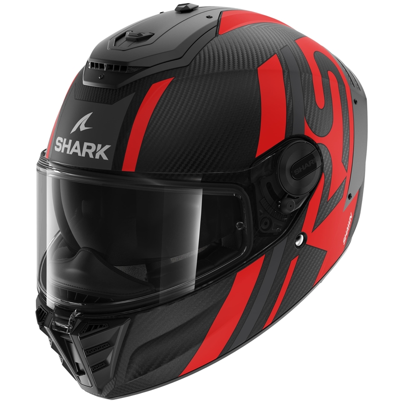 Cască de motocicletă integrală SHARK SPARTAN RS Carbon Shawn Mat negru-roșu