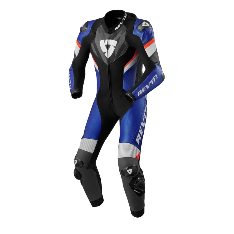 Revit Hyperspeed 2 costum de motociclist dintr-o singură bucată negru și albastru lichidare