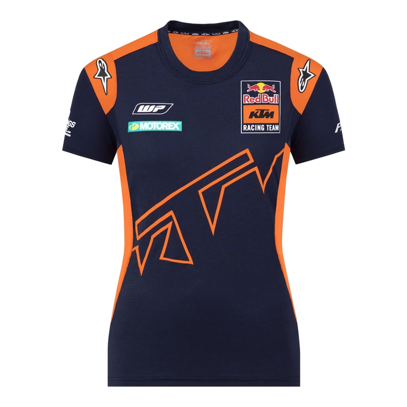 Tricou KTM Red Bull Racing Official Teamline pentru femei, albastru-portocaliu lichidare