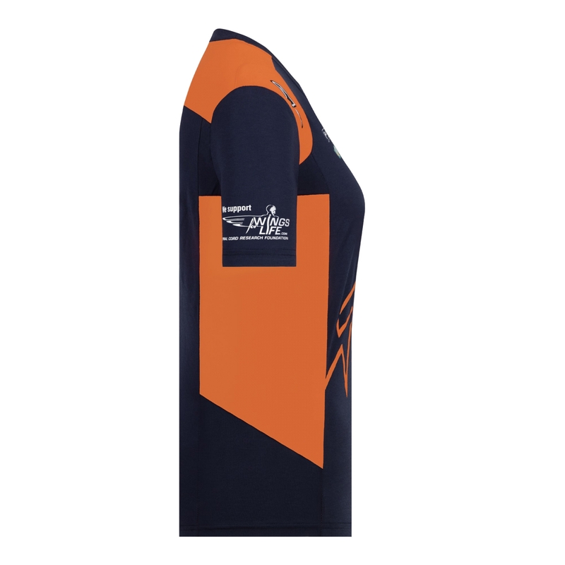 Tricou KTM Red Bull Racing Official Teamline pentru femei, albastru-portocaliu lichidare