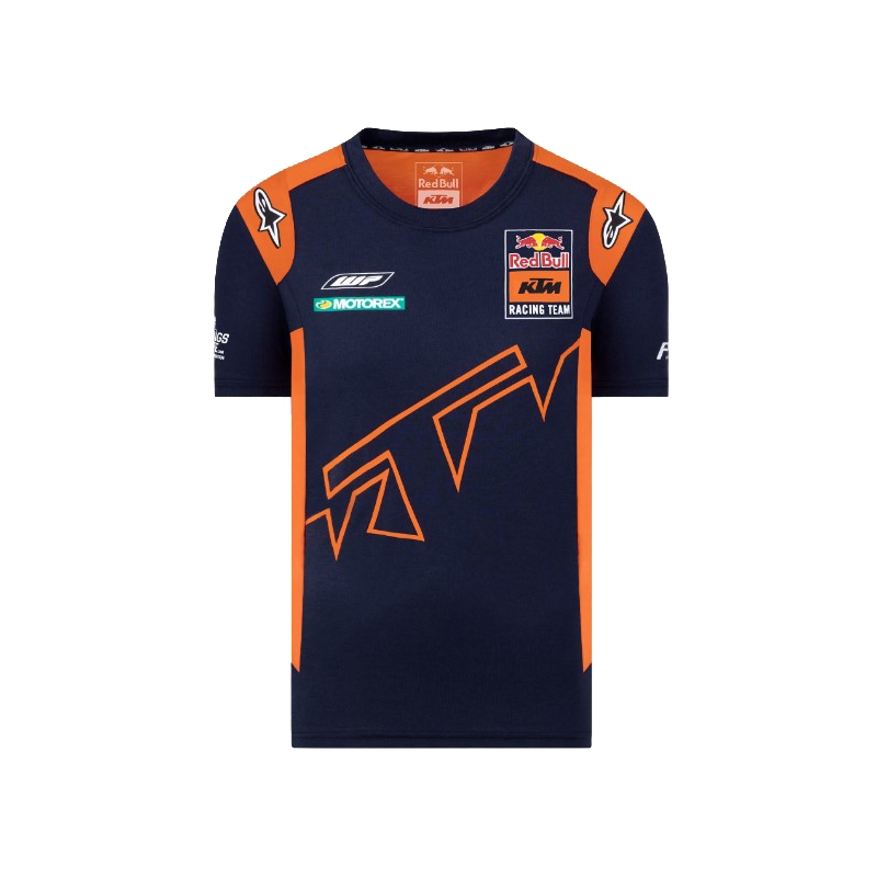 Tricou pentru copii KTM Red Bull Racing Official Teamline albastru-portocaliu