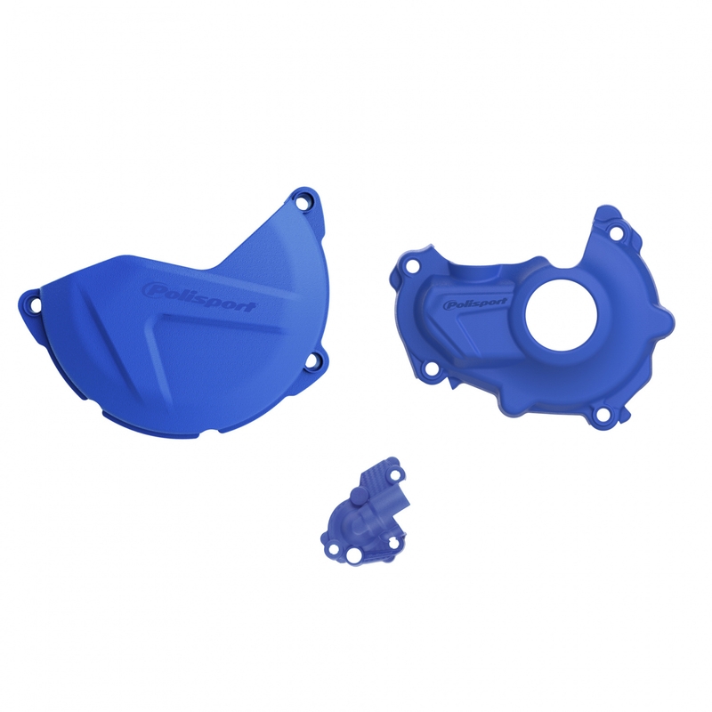Clutch and ignition cover protector kit POLISPORT Albastru