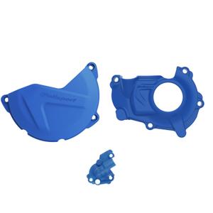 Clutch and ignition cover protector kit POLISPORT 90948 Albastru