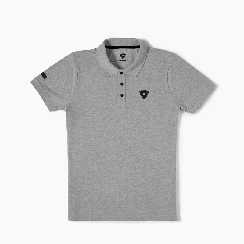Tricou polo Revit Throwback gri lichidare