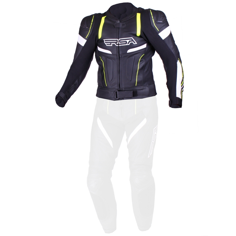 Jachetă pentru bărbați RSA Speedway negru-alb-alb-fluo galben  - II. calitate výprodej lichidare