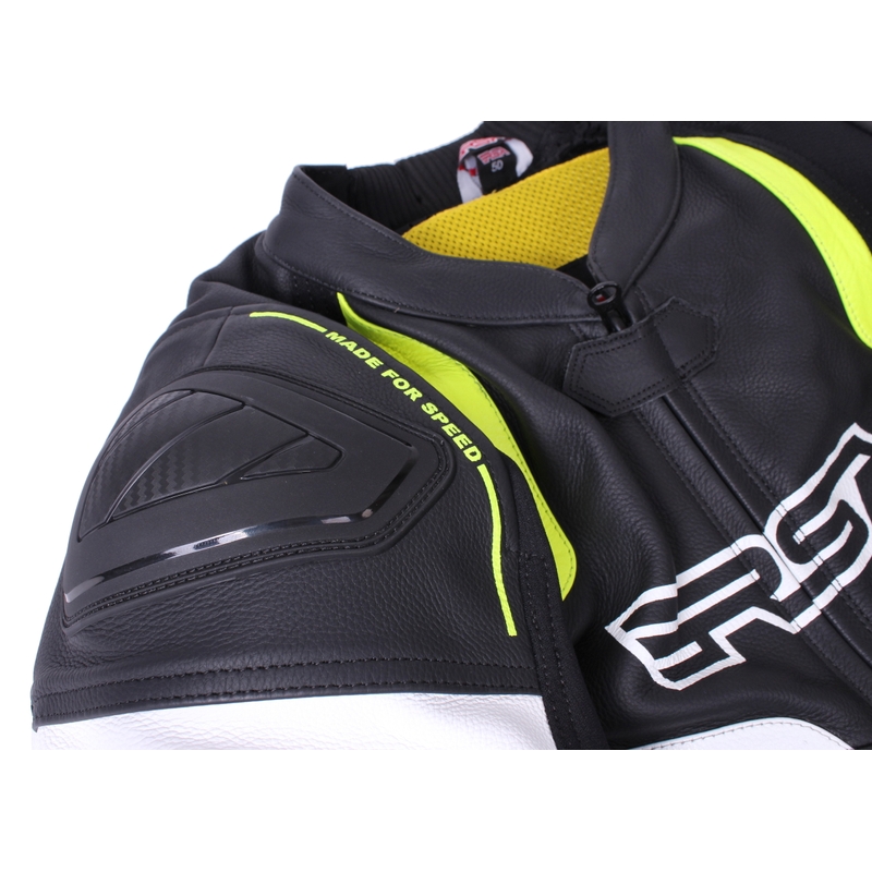 Jachetă pentru bărbați RSA Speedway negru-alb-alb-fluo galben  - II. calitate výprodej lichidare