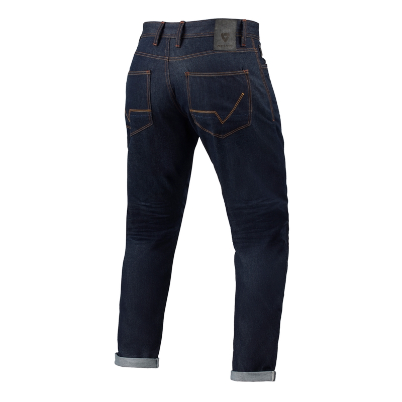 Revit Lewis Selvedge TF Dark Blue Cropped Motorcycle Jeans