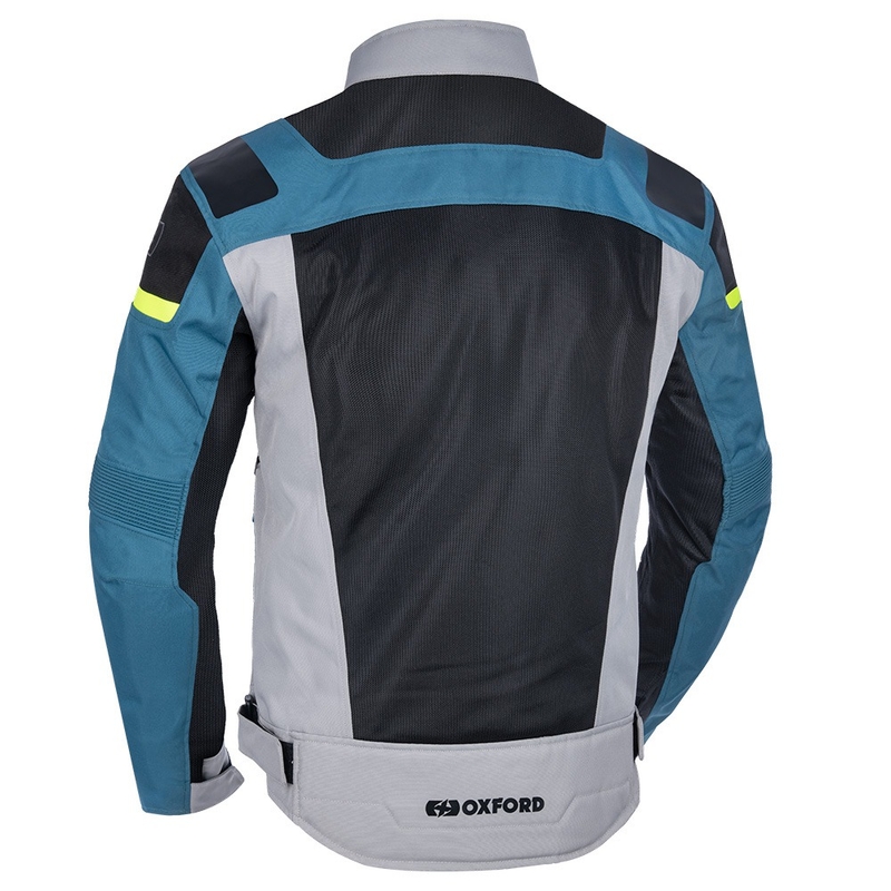 Oxford Dakar D2D Air jacheta de motocicletă Oxford Dakar D2D Air argintiu-albastru-galben-fluo