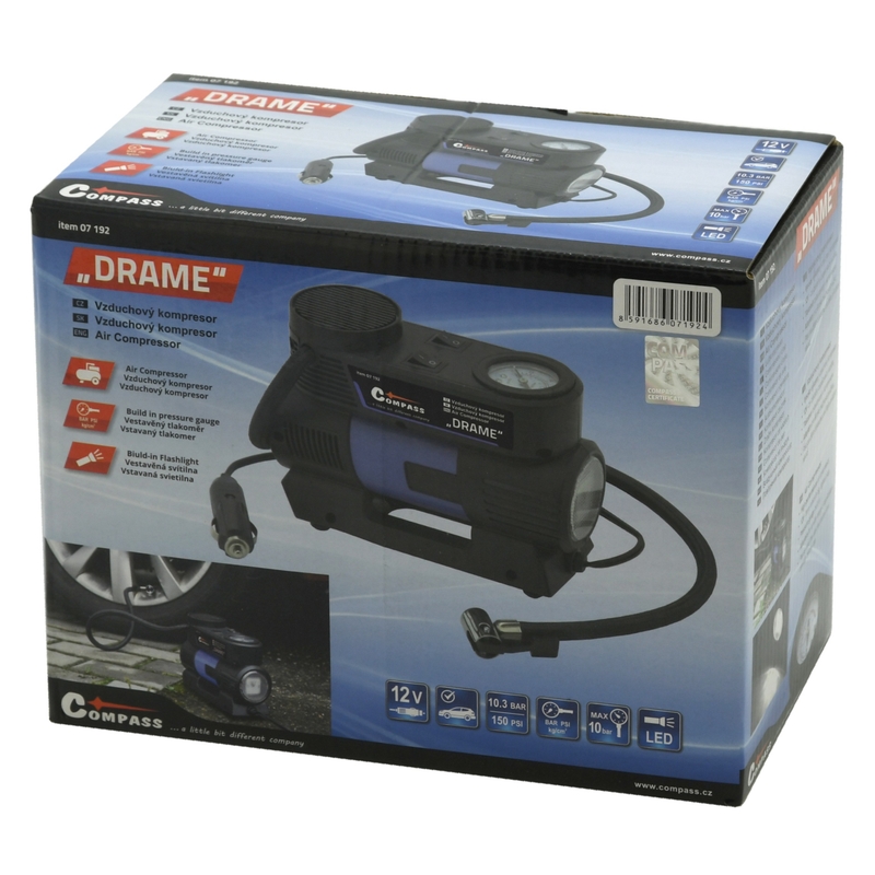 Compresor 12V DRAME cu lumină